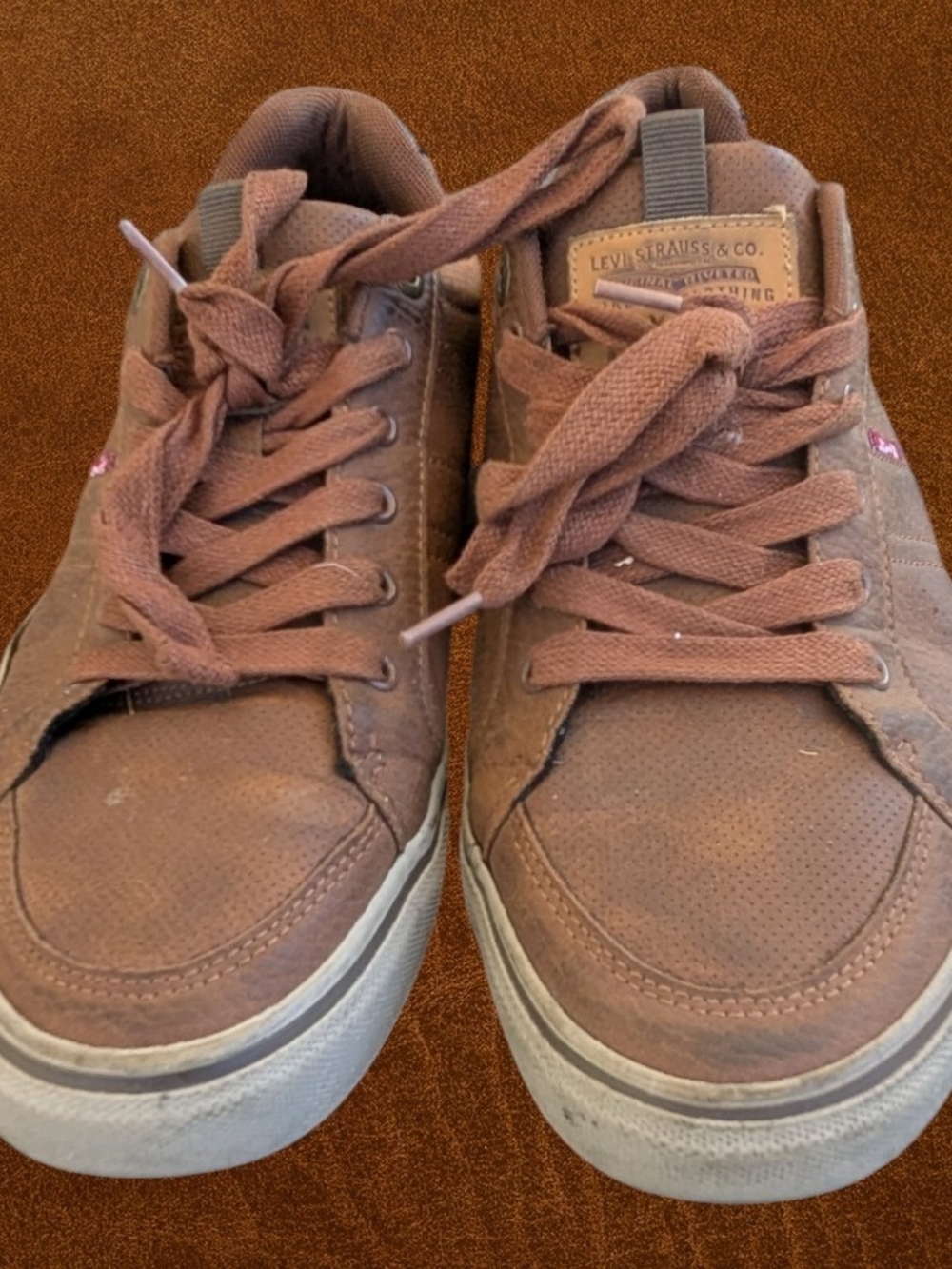 Levi's Men's Levi Strauss & Co Brown Lace-Up Casual Sneakers